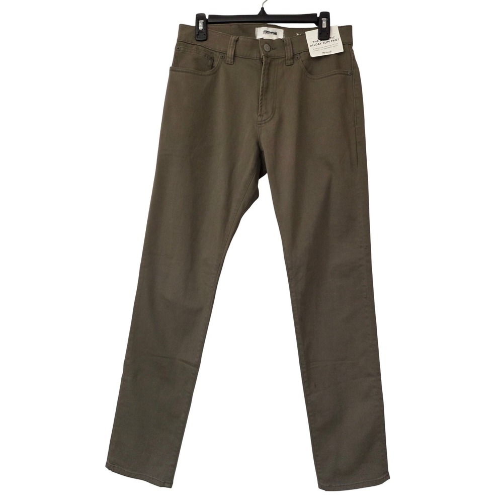 Madewell Athletic Allday Slim Pant Mens 30x32 Brown NWT $128 NW540